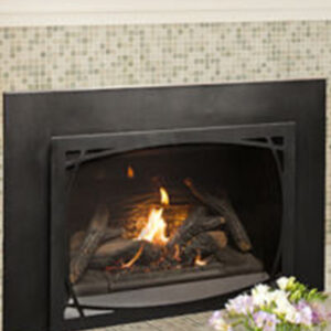 A wood burning stove