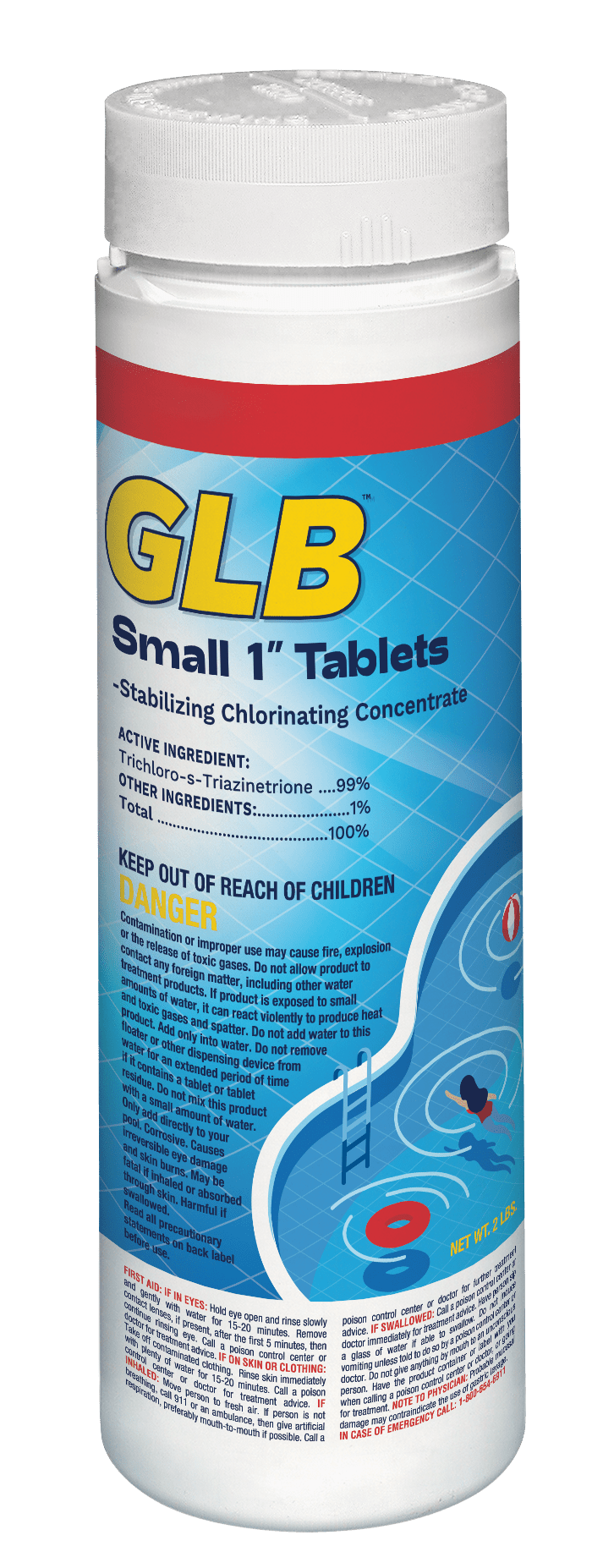 GLB® Small 1” Chlorine Tablets