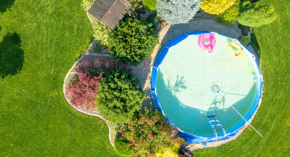 backyard above ground pool