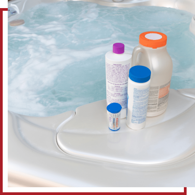 clean chemicals for swim spa water
