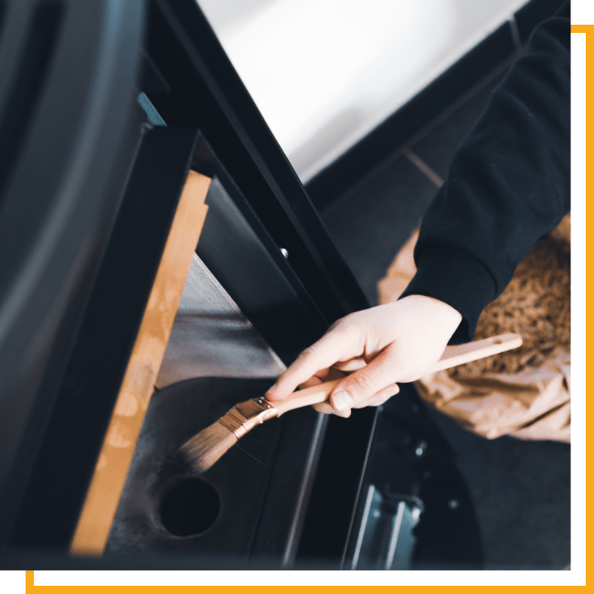 cleaning pellet stove