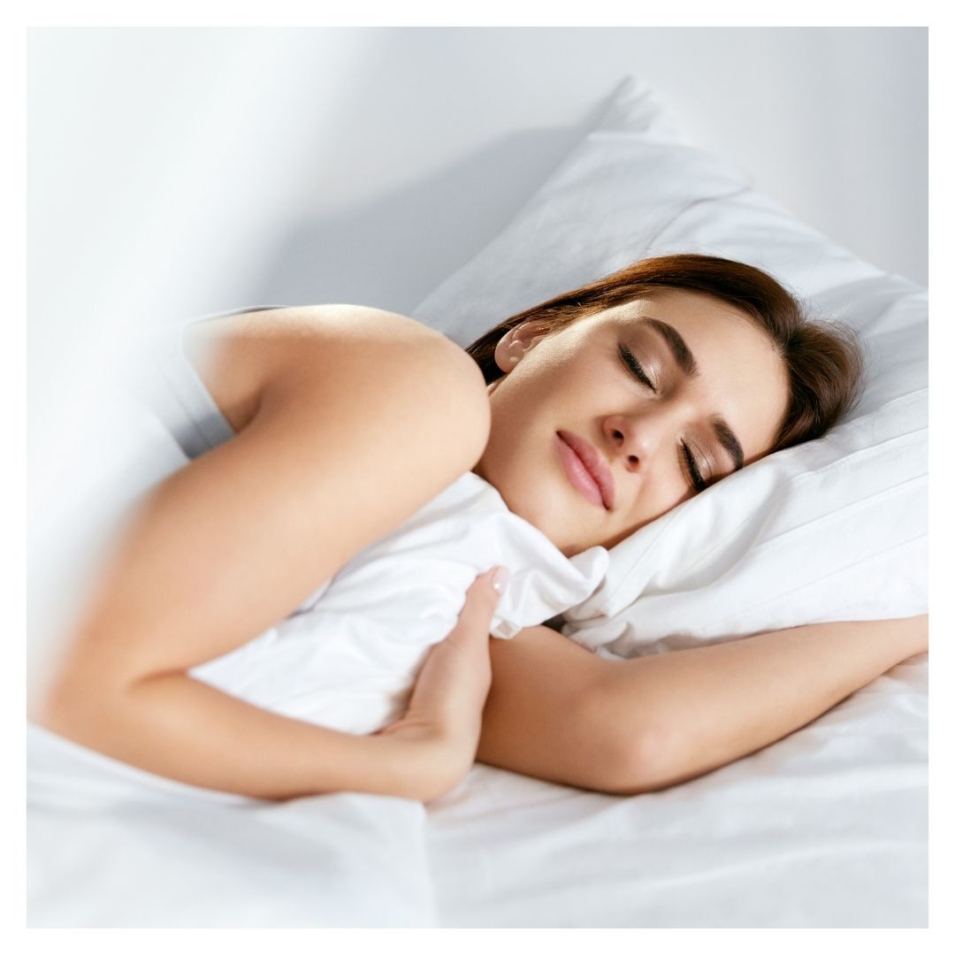 woman sleeping comfortably