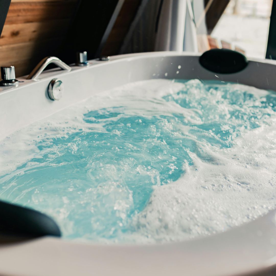 A bubbly hot tub