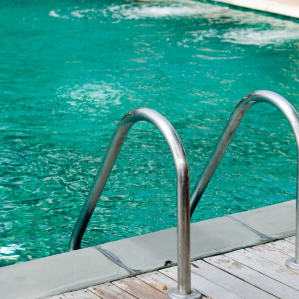 ladder going into pool