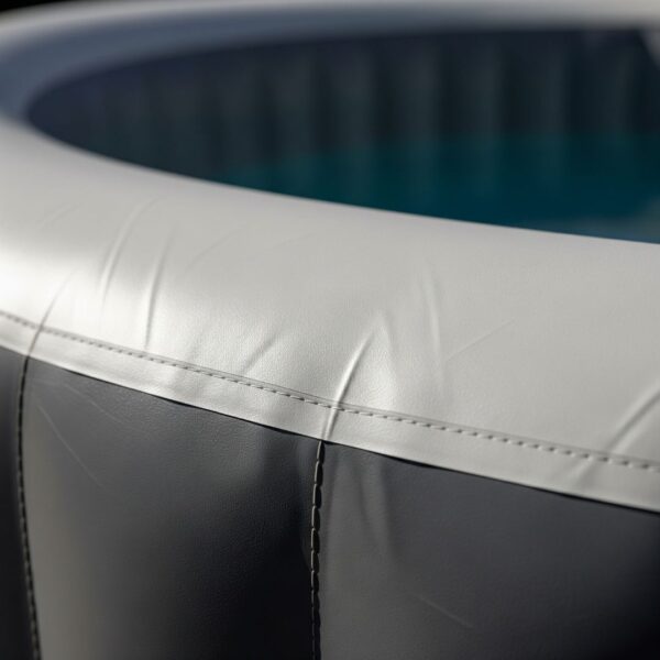 Close-up of the durable material of an inflatable hot tub