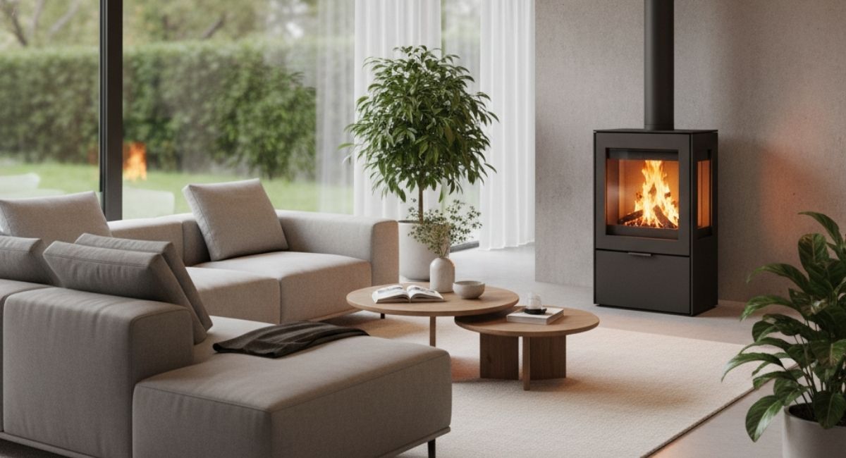 modern gas stove in a home