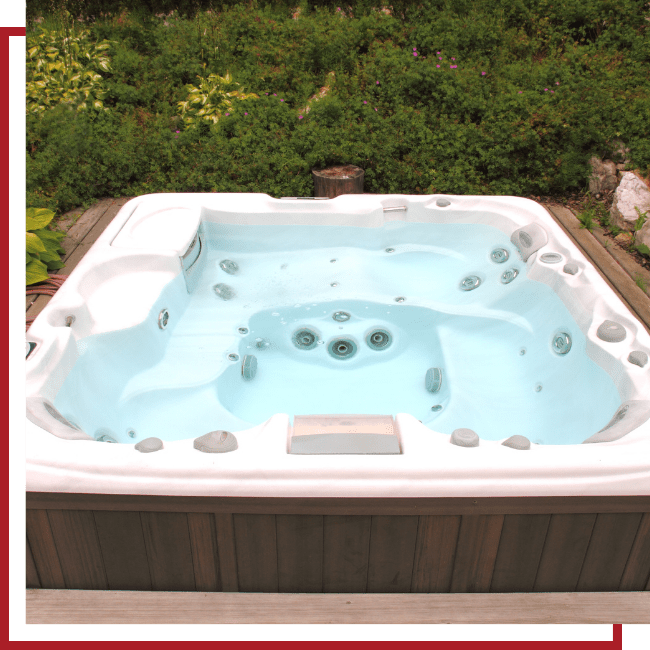 clean residential hot tub