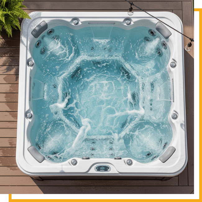 new hot tub installed for a homeowner