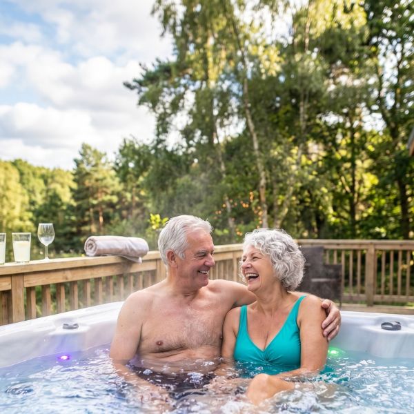 couple in hot tub