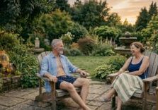 couple sitting outside